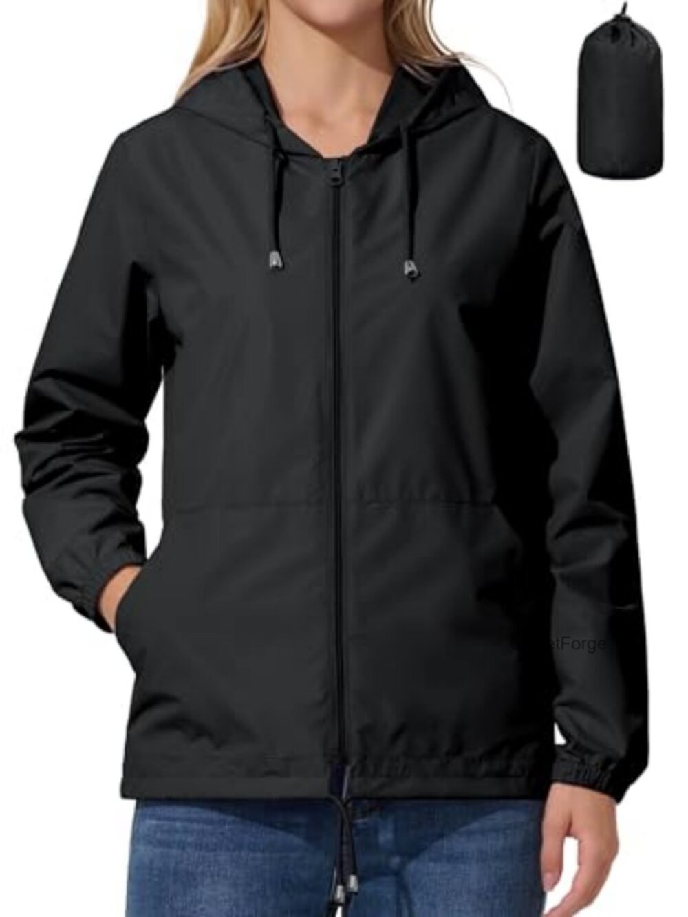 Waterproof Rain Jacket Lightweight Packable Windbreaker for Hiking Cycling